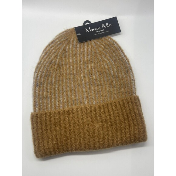 Marcus Adler New York Striped Cuff Beanie New - Picture 1 of 4